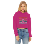 AOB Ladies Cropped Raw Edge Hoodie