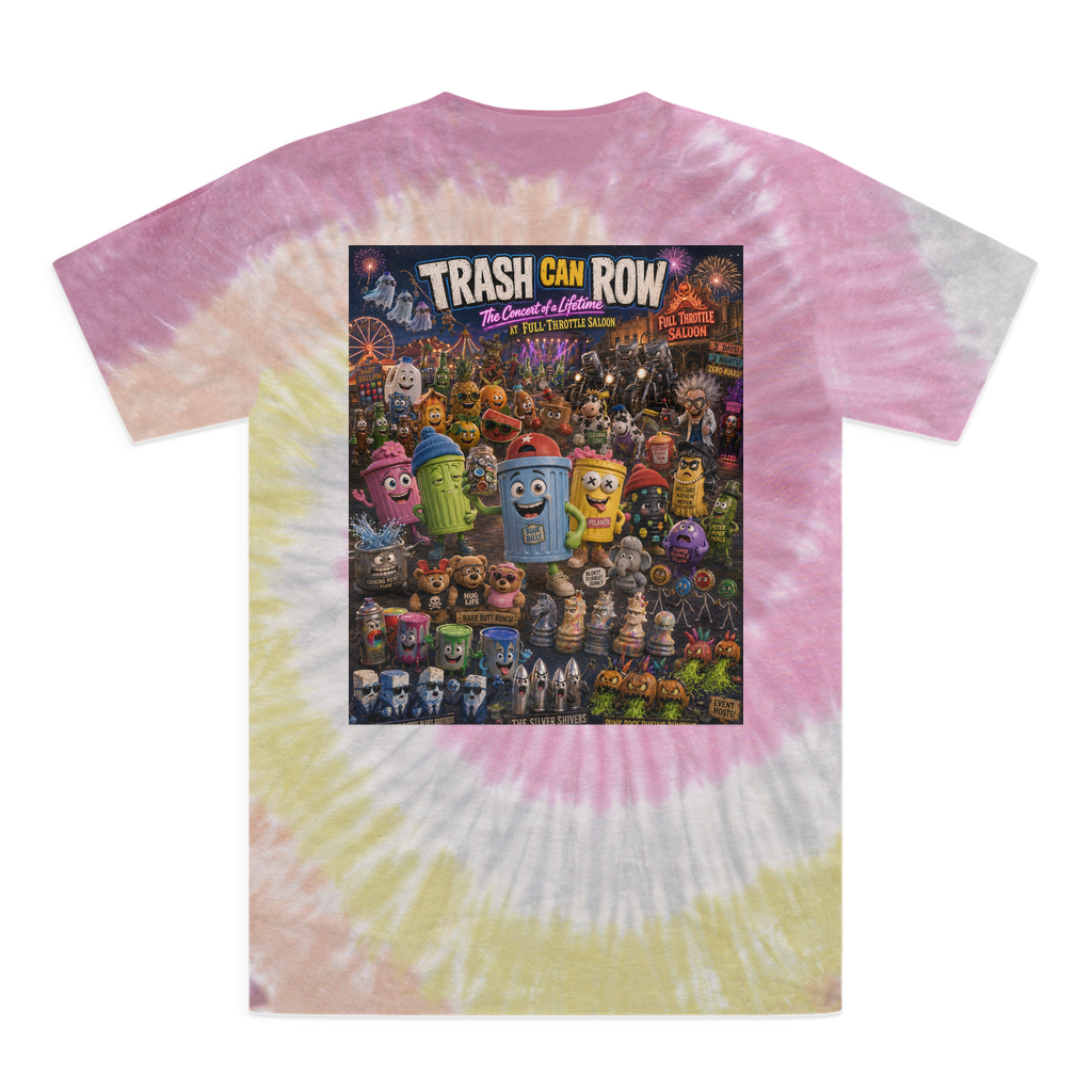 Trash Can Row CONCERT FOR A LIFETIME Tie-Dye T-Shirt
