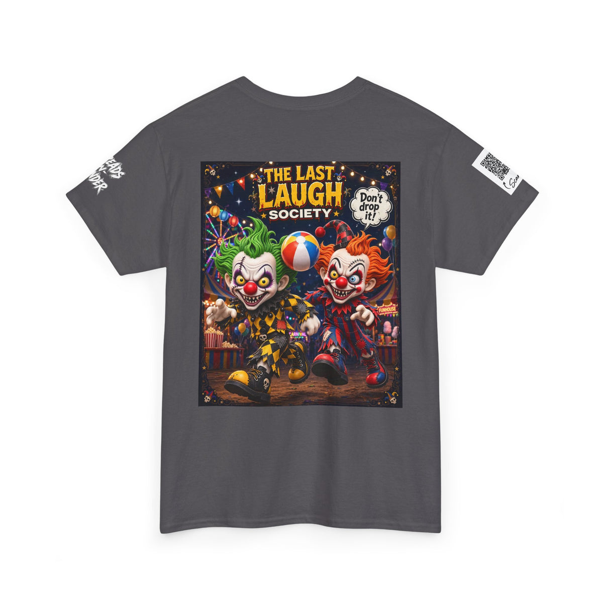 The Last Laugh Society Tee #137 — Carnival Clown Horror Graphic T-Shirt