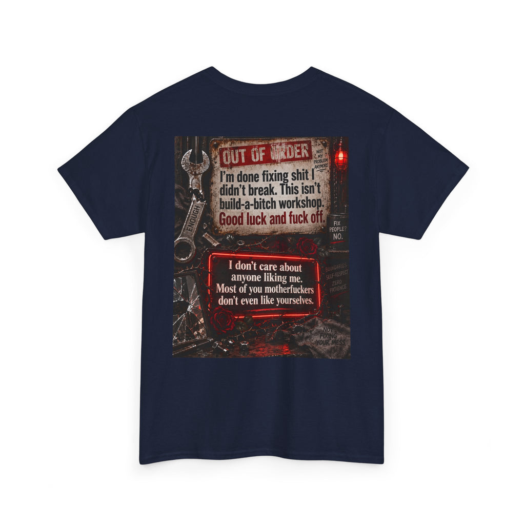 Mechanic Workshop T-Shirt — 'Out of Order' Funny Garage Repair Tee
