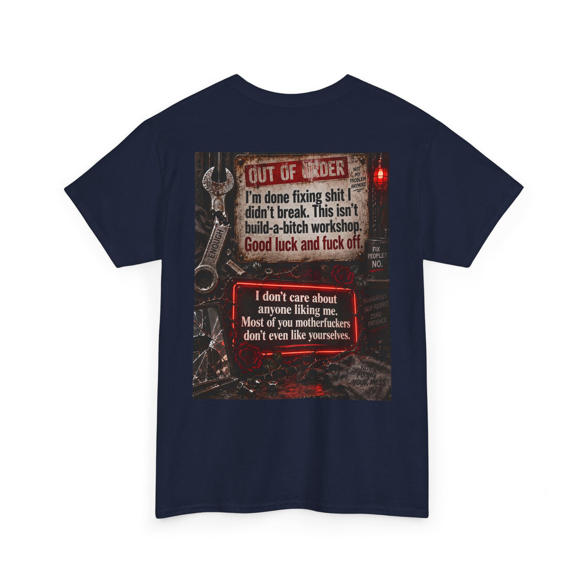 Mechanic Workshop T-Shirt — 'Out of Order' Funny Garage Repair Tee