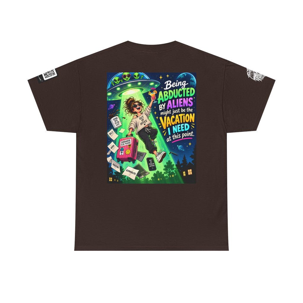 Alien Abduction Vacation — Out of Office Back Graphic Tee