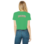 Trash Can Row – Classic Women's Cropped Raw Edge T-Shirt
