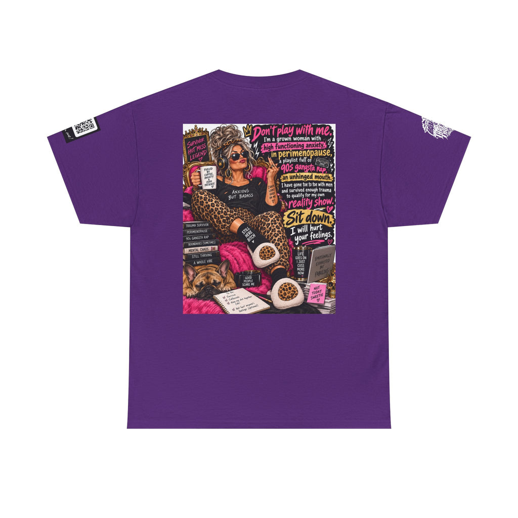 Grown Woman in Premenopause — 90s Gangsta Rap Back Graphic Tee