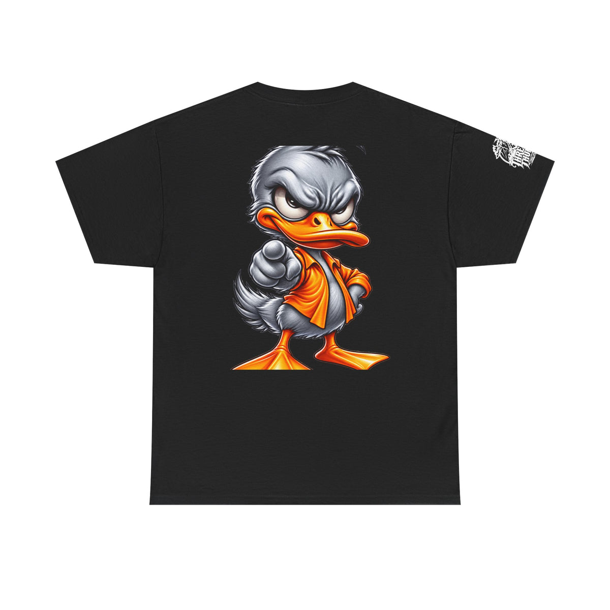 Silver Rebel Duck Character Back Graphic Tee