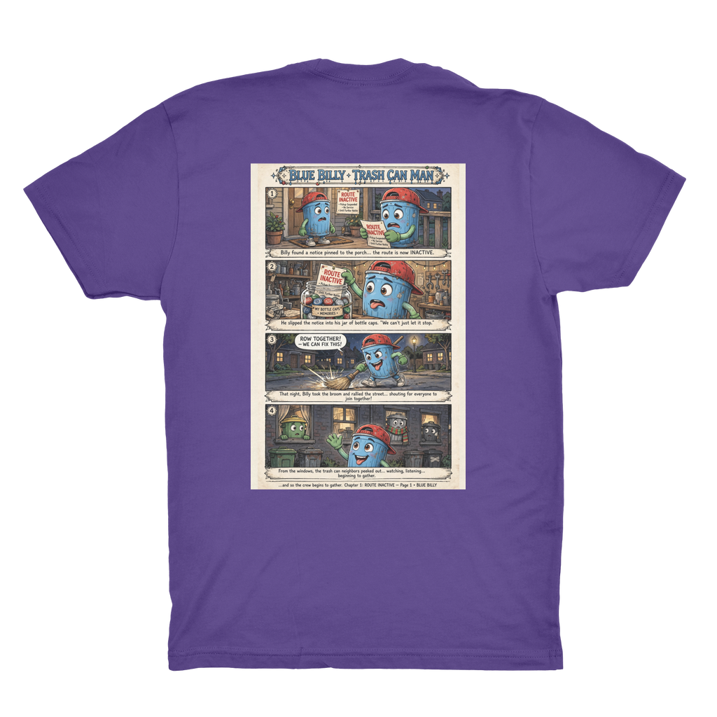 Trash Can Row Organic Adult T-Shirt