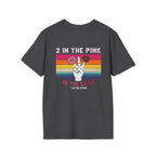 2 In The Pink Donut Peace Sign T‑Shirt — Retro Rainbow Dessert Graphic Tee