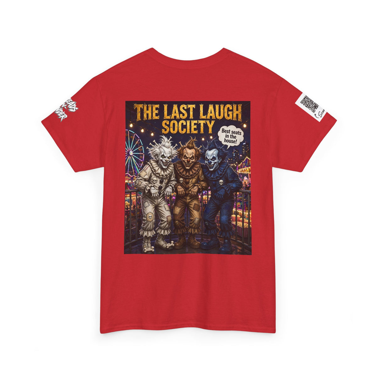 Last Laugh Society Tee #102 — Carnival Clown Horror Graphic T-Shirt
