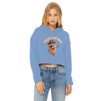 TRASH CAN MAN Ladies Cropped Raw Edge Hoodie