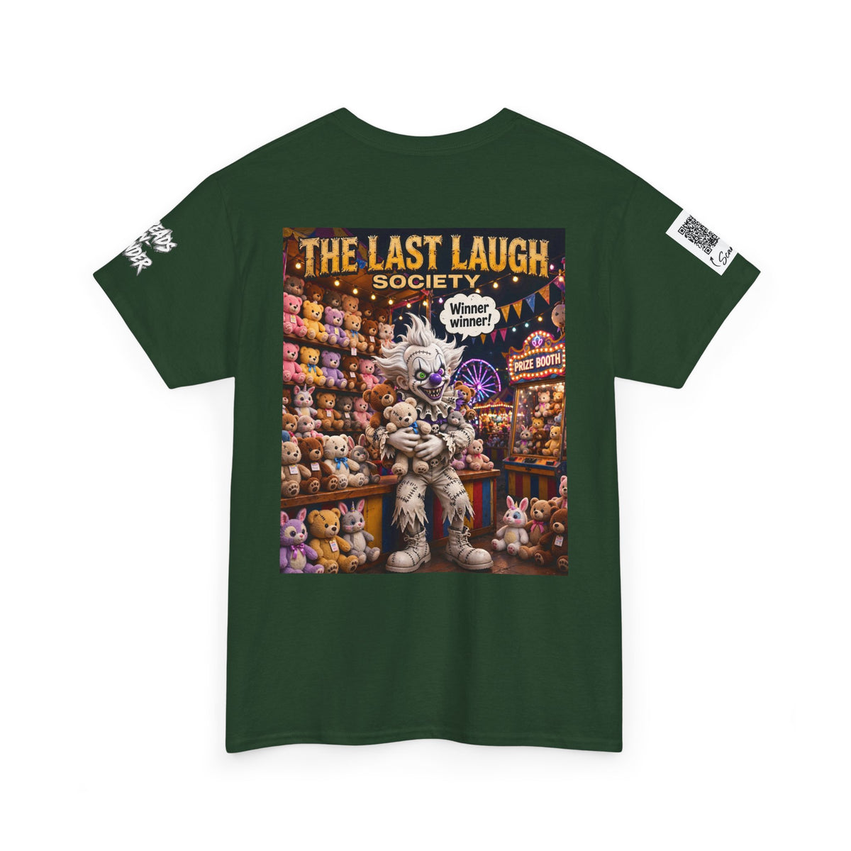 The Last Laugh Society Tee #114 — Carnival Clown Horror Graphic T-Shirt