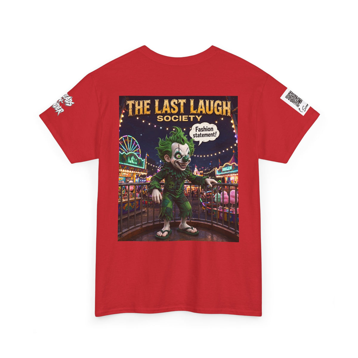 The Last Laugh Society Tee #141 — Carnival Clown Horror Graphic T-Shirt