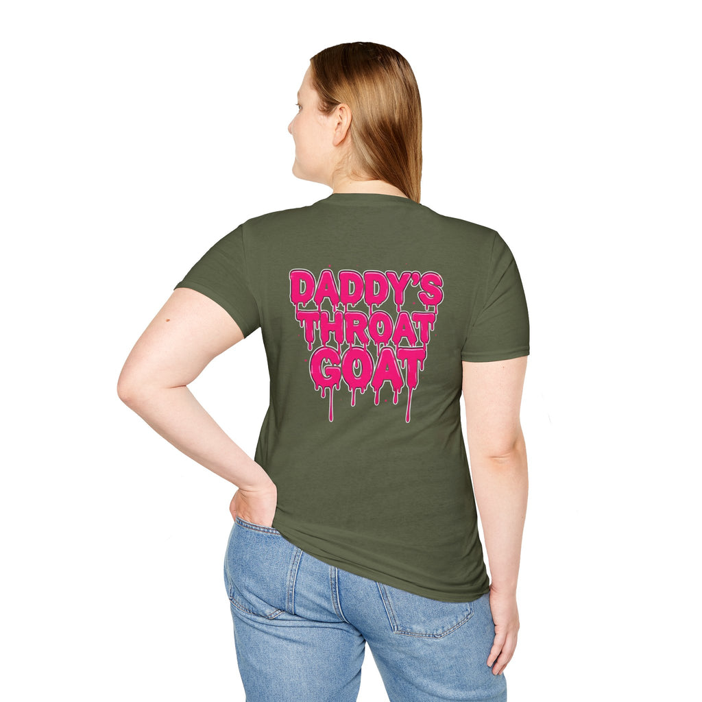 Graphic Tee — "Daddy's Throat" Drip Lettering Shirt
