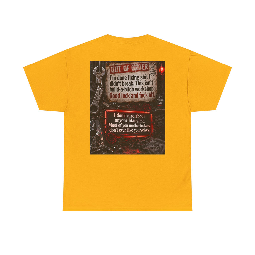 Mechanic Workshop T-Shirt — 'Out of Order' Funny Garage Repair Tee