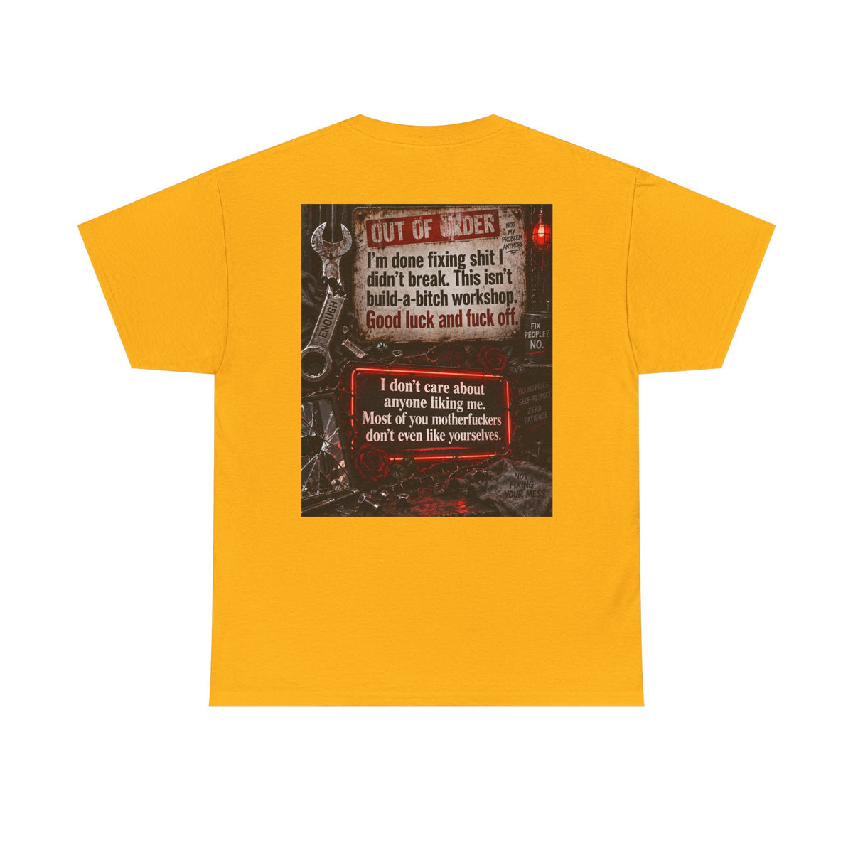 Mechanic Workshop T-Shirt — 'Out of Order' Funny Garage Repair Tee