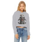 ANGRY CAN MAN 3.0 Ladies Cropped Raw Edge Hoodie