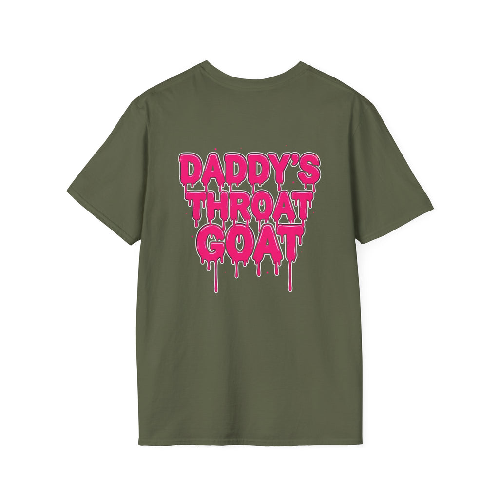 Graphic Tee — "Daddy's Throat" Drip Lettering Shirt