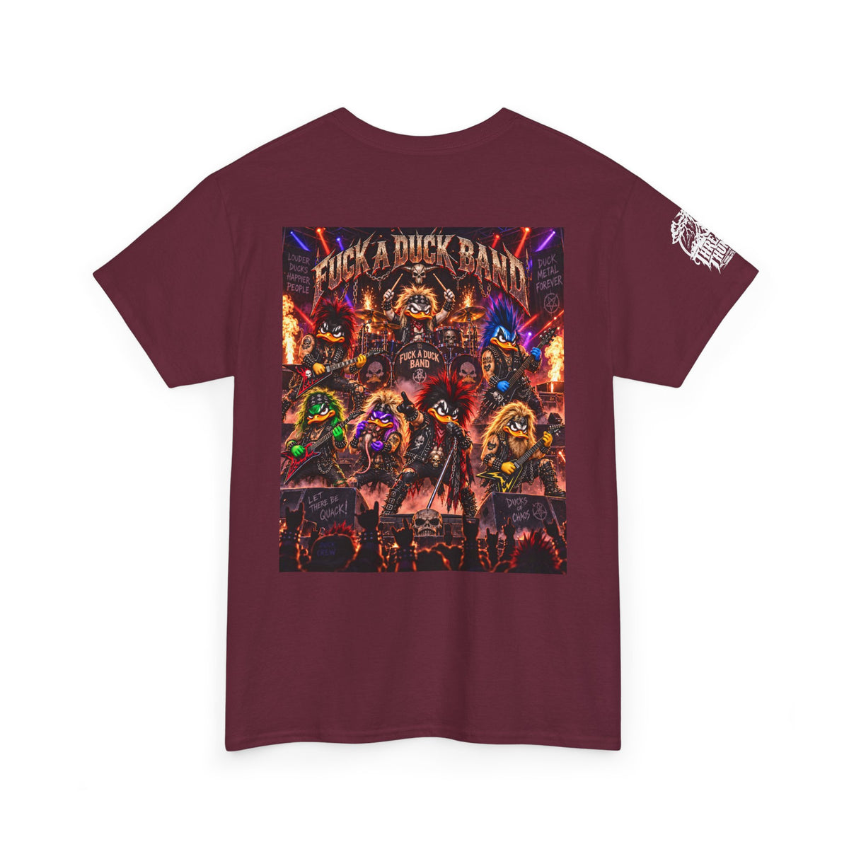 FUCK A DUCK BAND — Heavy Metal Quack Crew Back Graphic Tee