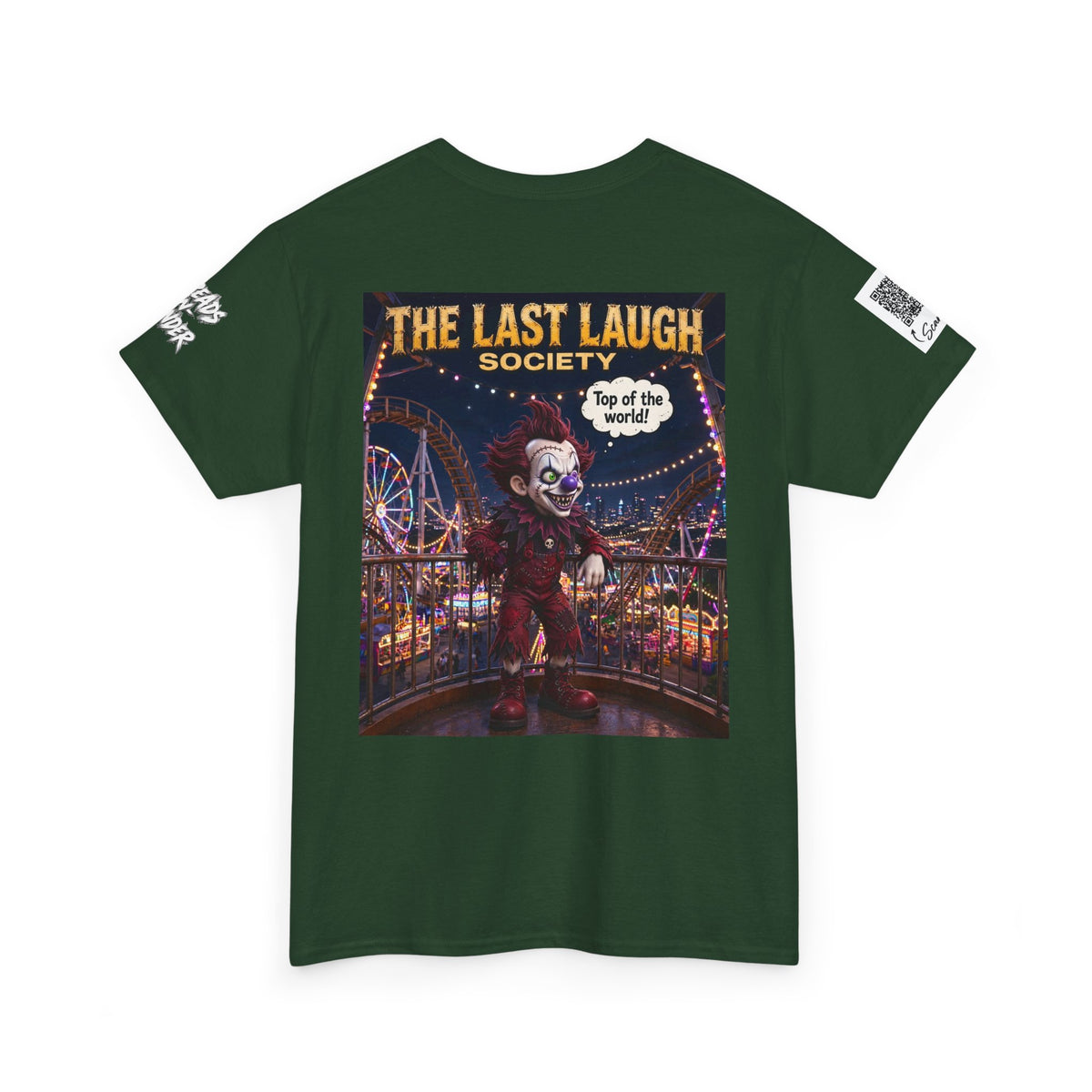 The Last Laugh Society Tee #111 — Carnival Clown Horror Graphic T-Shirt