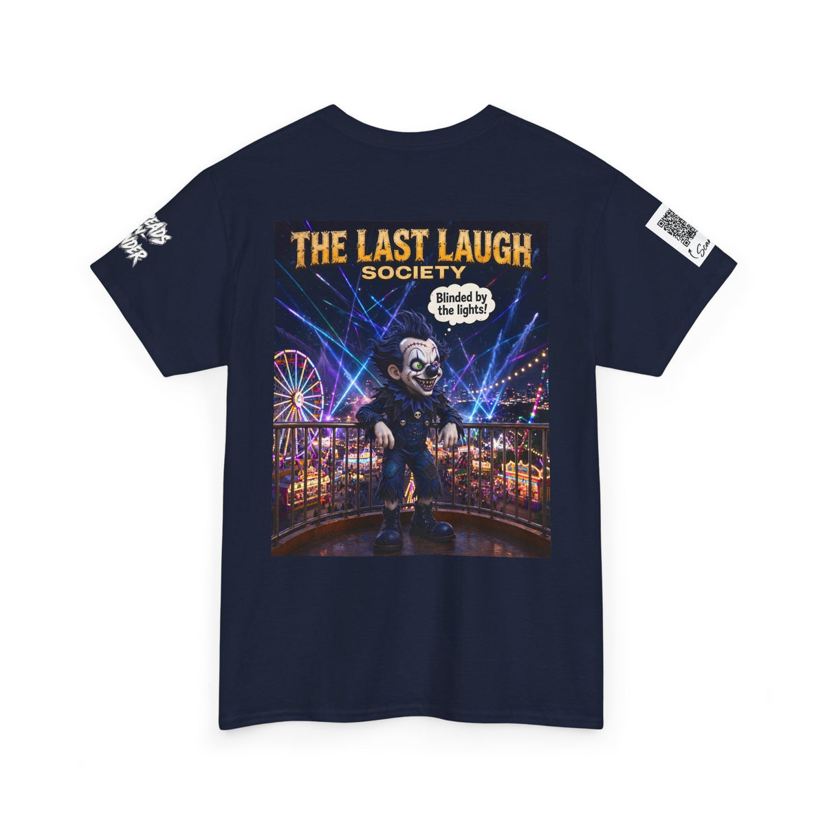 The Last Laugh Society Tee #118 — Carnival Clown Horror Graphic T-Shirt