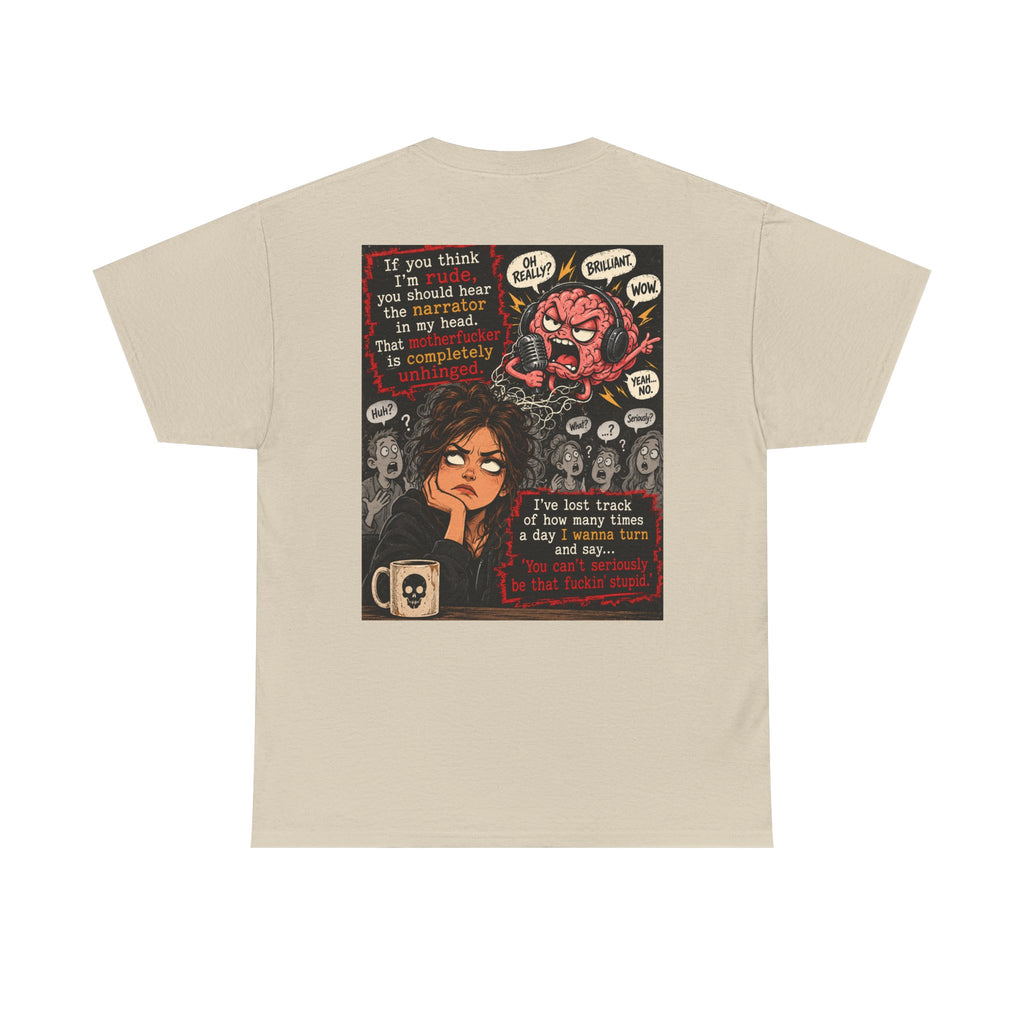 Anxious Brain Comic T‑Shirt — 'If you think I'm rude...' Mental Health Graphic Tee