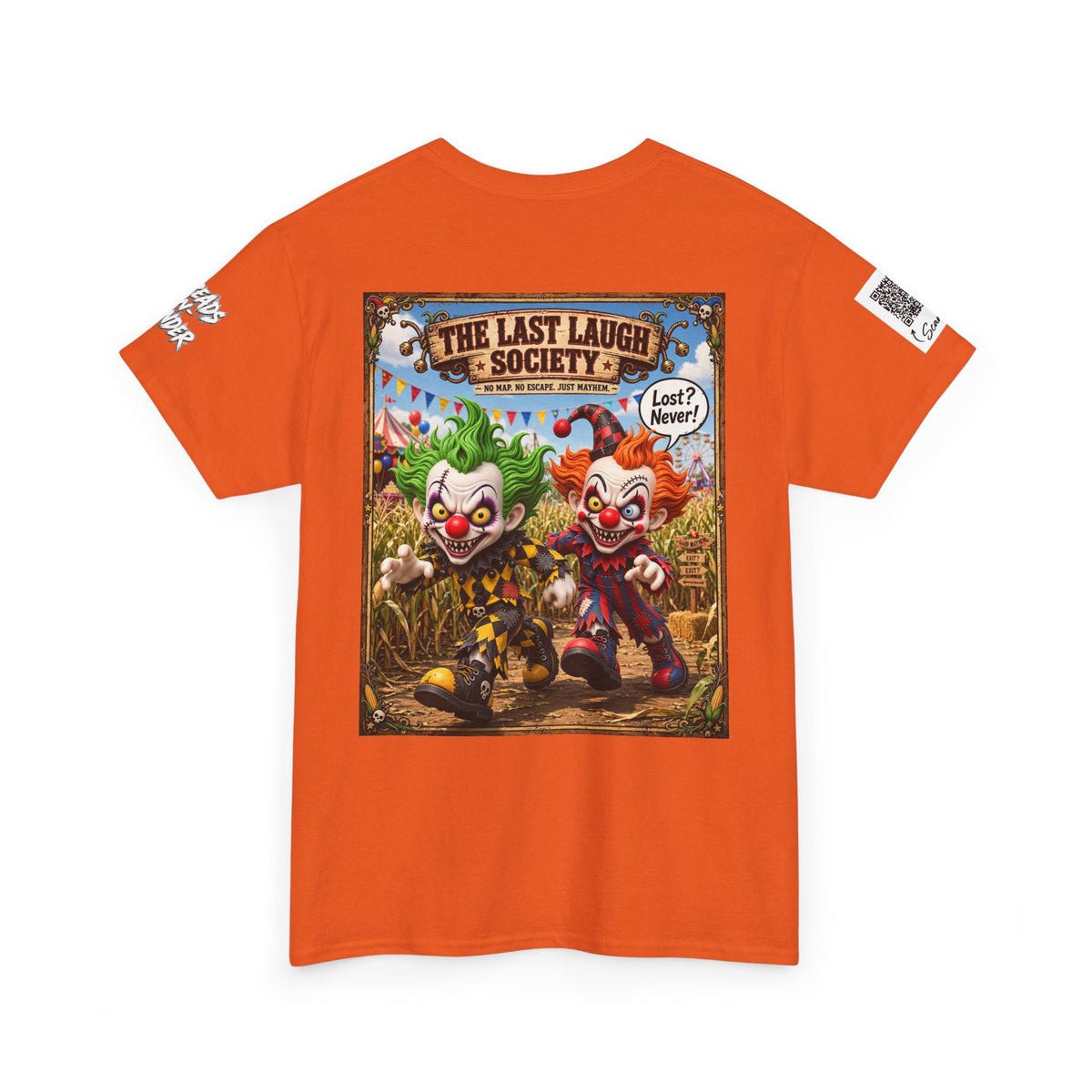 The Last Laugh Society Tee #128 — Carnival Clown Horror Graphic T-Shirt
