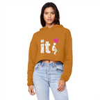 SARCASM 105 Cropped Raw Edge Boyfriend Hoodie