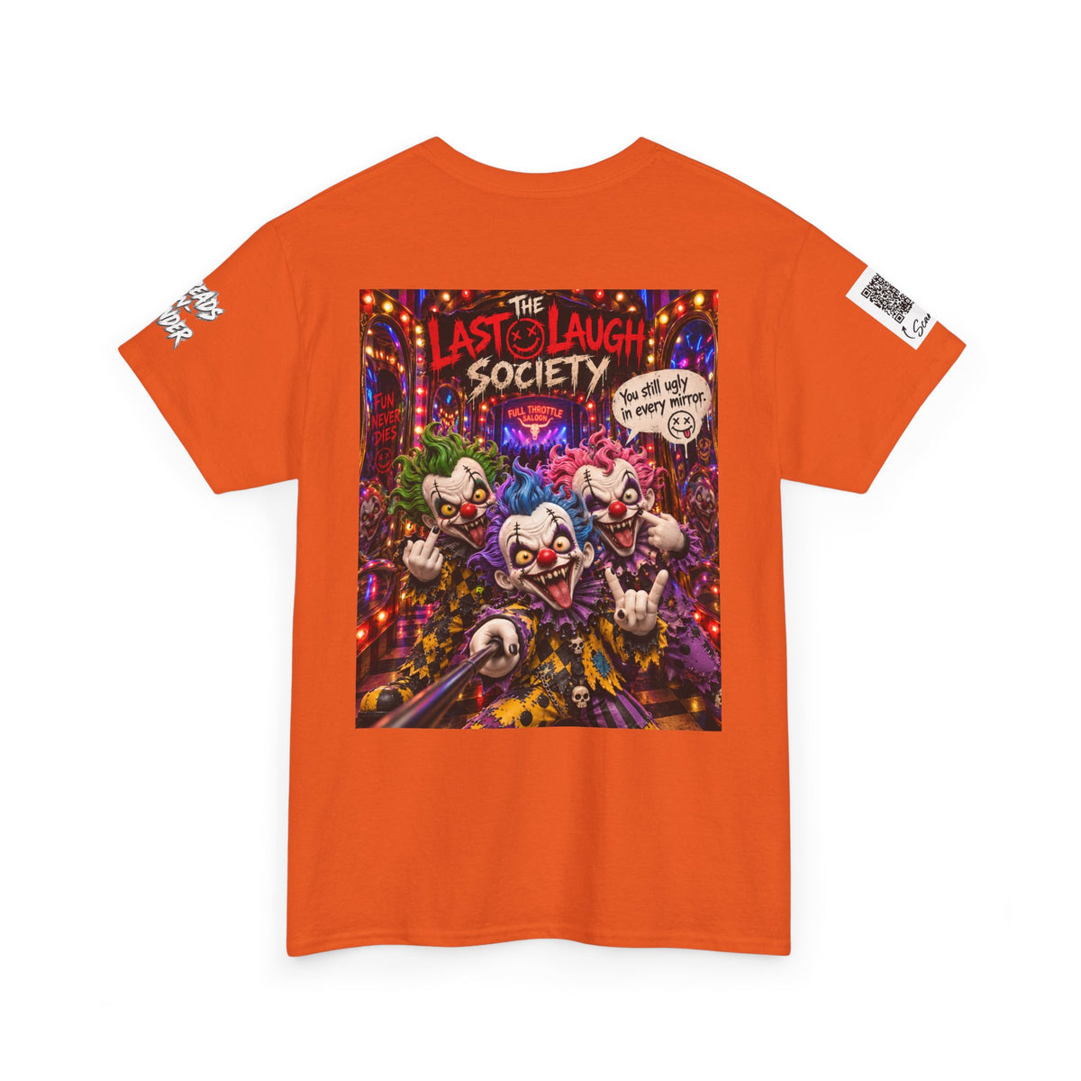 The Last Laugh Society Tee #147 — Carnival Clown Horror Graphic T-Shirt