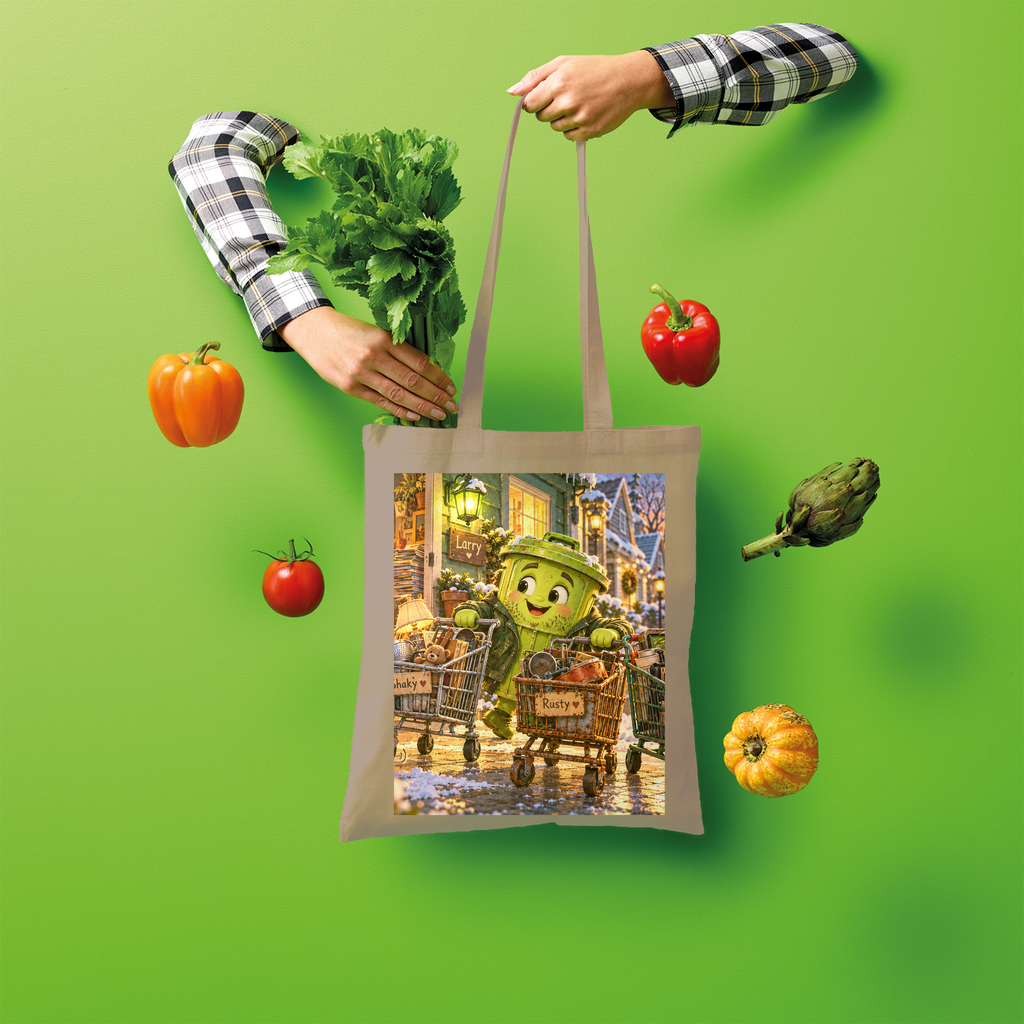 Trash Can Row Shopper Tote Bag