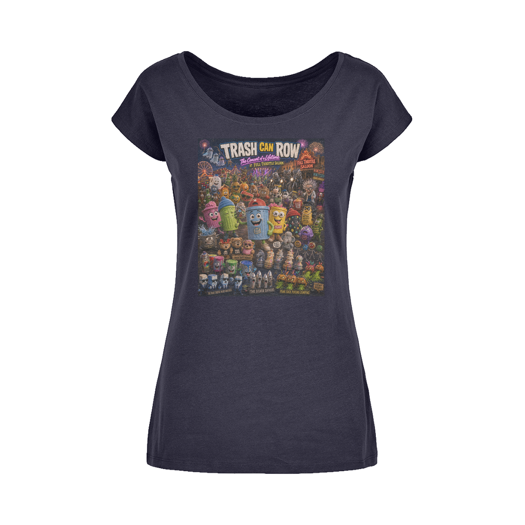Trash Can Row CONCERT FOR A LIFETIME Wide Neck Women's T-Shirt XS-5XL