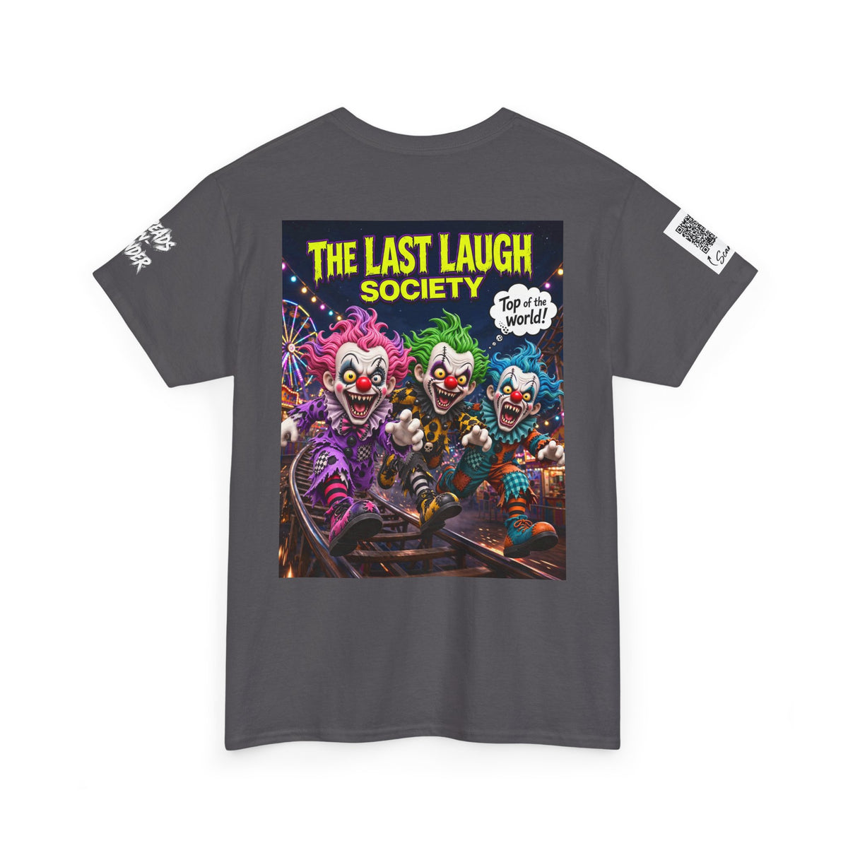 The Last Laugh Society Tee #141 — Carnival Clown Horror Graphic T-Shirt