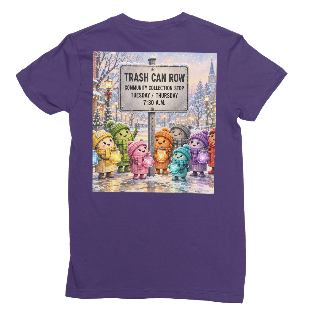 Trash Can Row Premium Jersey Women's T-Shirt