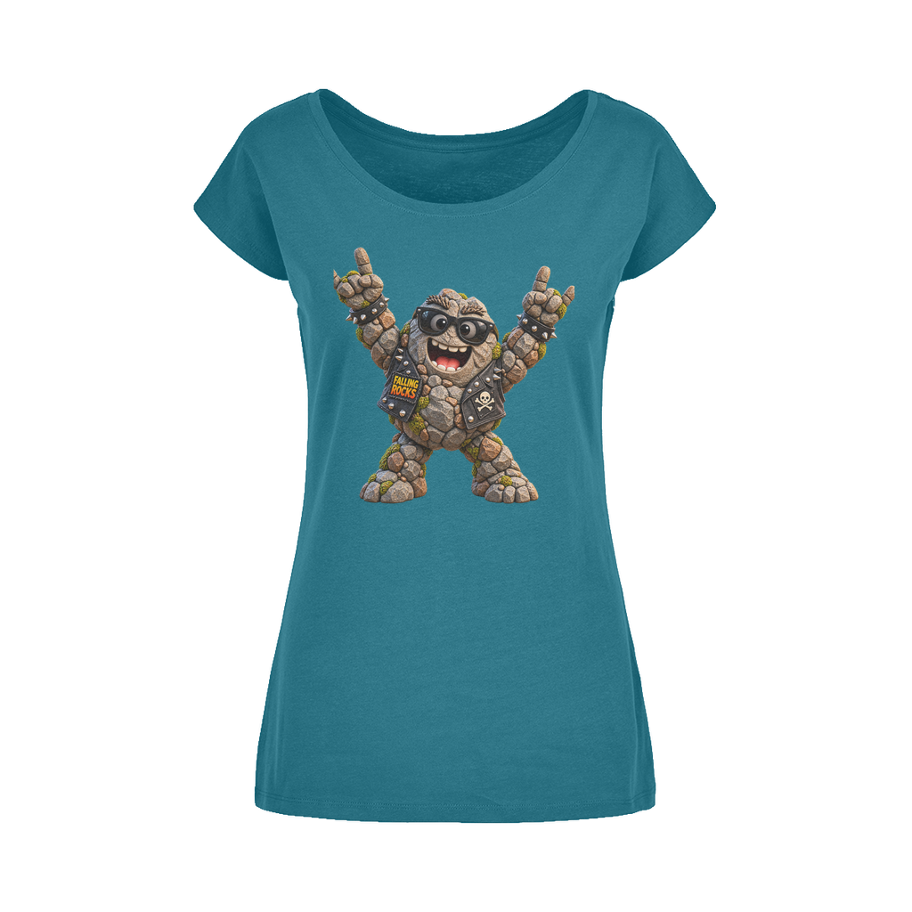 Falling Rocks COllection Wide Neck Womens T-Shirt XS-5XL