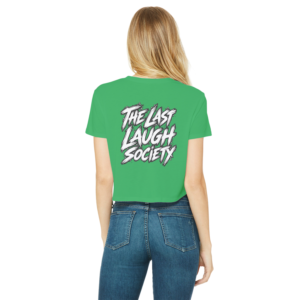 The Last Laugh Society Classic Women's Cropped Raw Edge T-Shirt