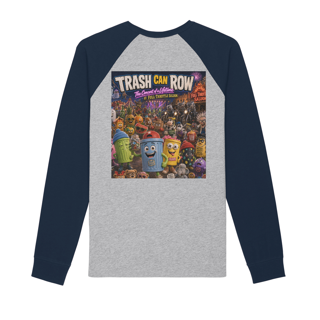 Trash Can Row CONCERT FOR A LIFETIME Premium Raglan Long Sleeve Shirt