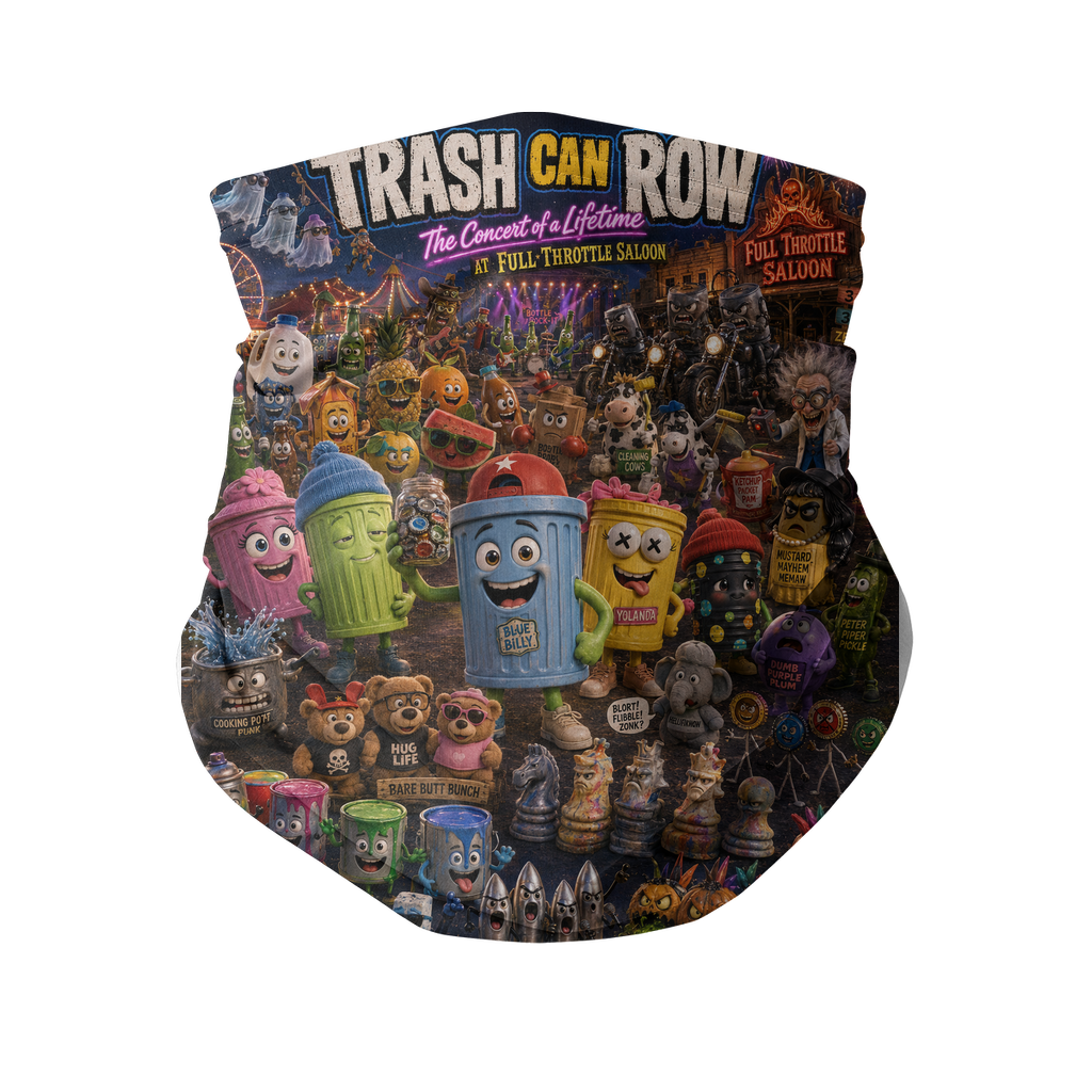 Trash Can Row: Concert for a Lifetime – Sublimation Neck Gaiter