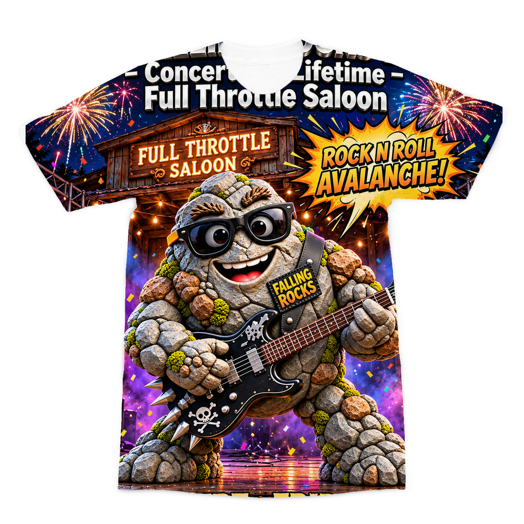 Falling Rocks COllection Premium Sublimation Adult T-Shirt