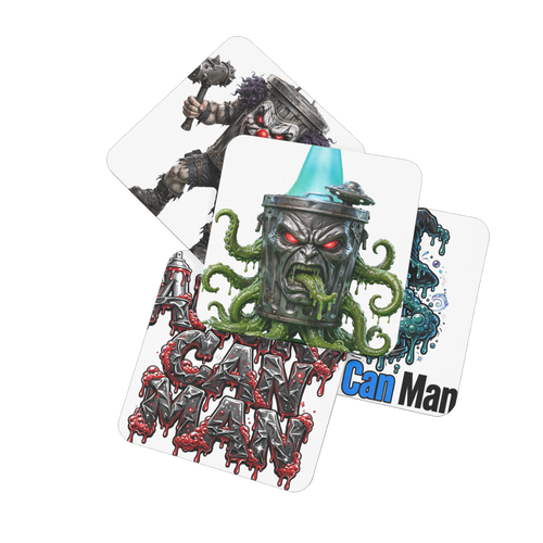 ANGRY CAN MAN 2.0 Hardboard Coaster Set of 4