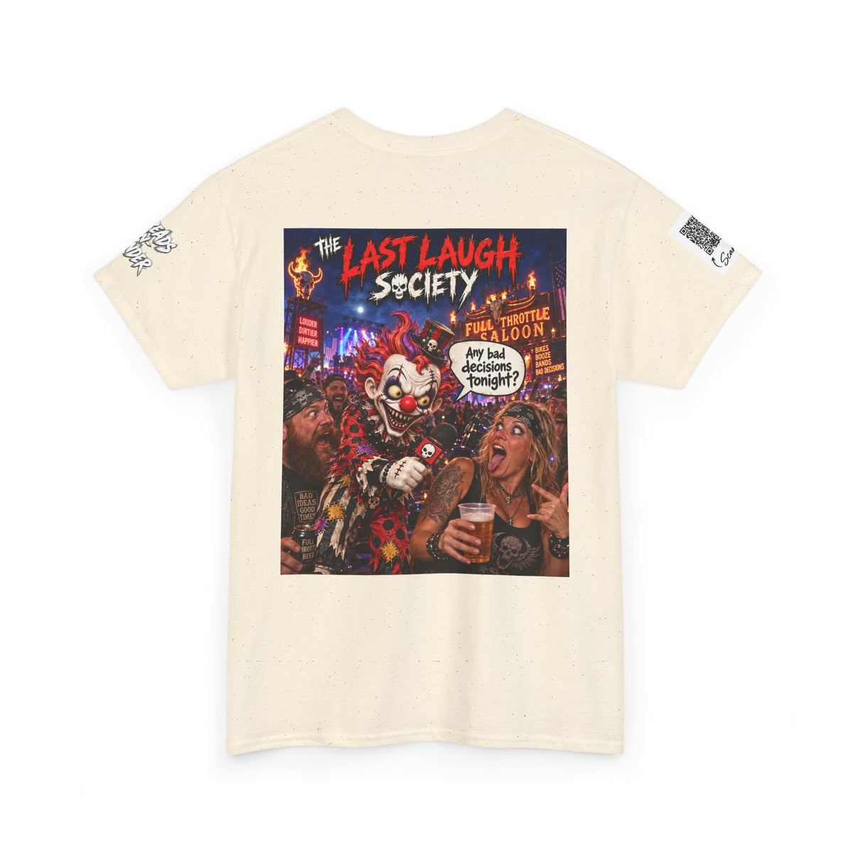 The Last Laugh Society Tee #131 — Carnival Clown Horror Graphic T-Shirt