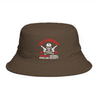 Bucket Hat - Red Liesbovt Homeland Security Skull Logo