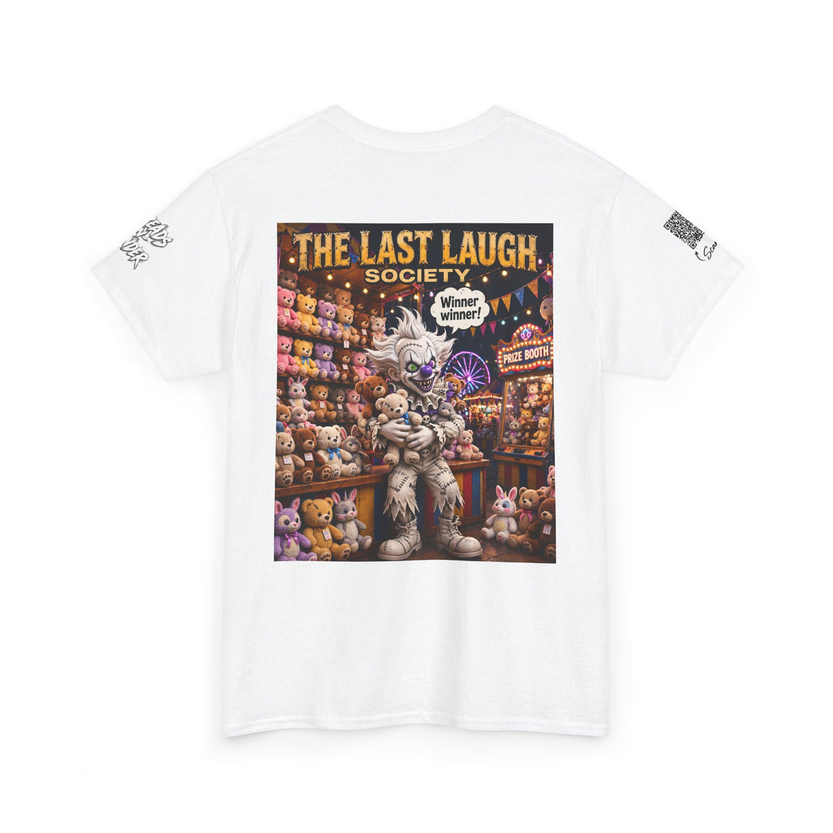 The Last Laugh Society Tee #114 — Carnival Clown Horror Graphic T-Shirt