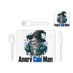 ANGRY CAN MAN 2.0 Single Placemat and Coaster Set