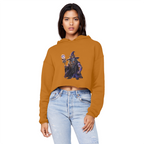 angry can man Cropped Raw Edge Boyfriend Hoodie