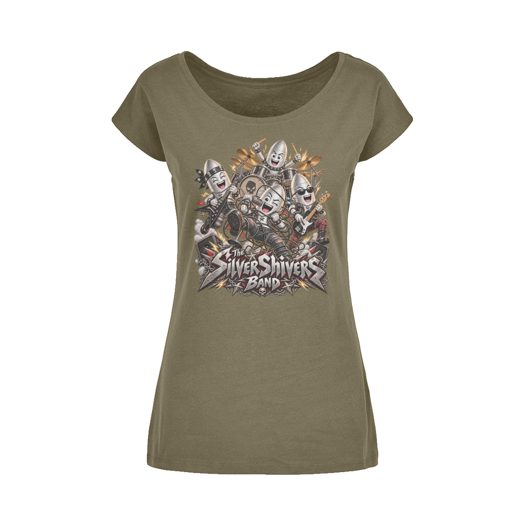 The Silver Shivers Band Wide Neck Womens T-Shirt XS-5XL