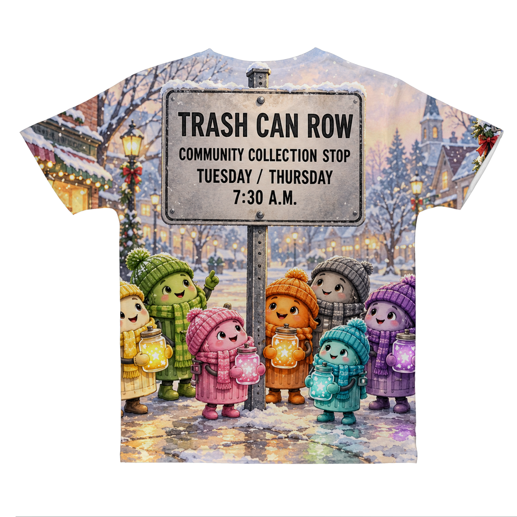 Trash Can Row – Classic Sublimation Adult T-Shirt
