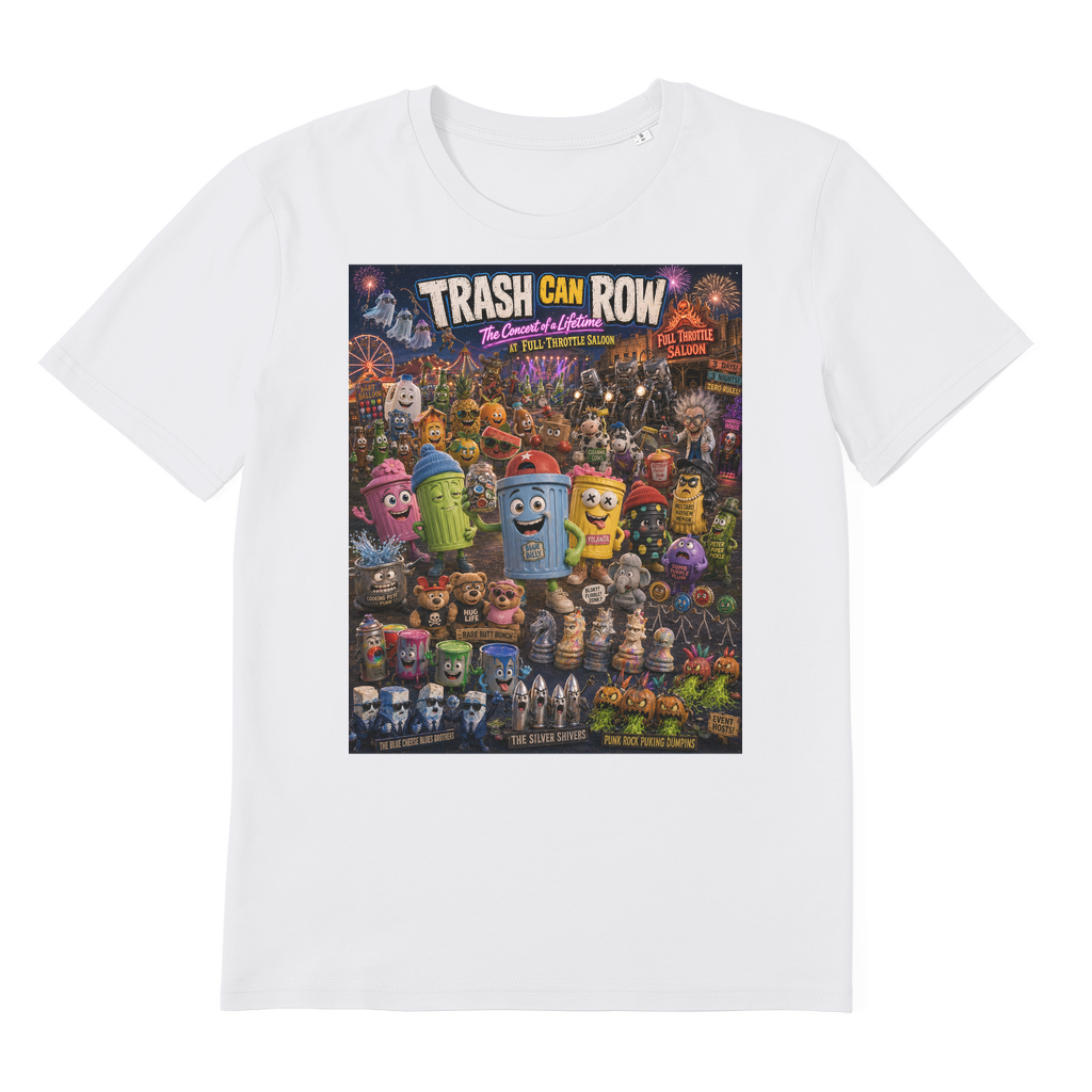 Trash Can Row CONCERT FOR A LIFETIME Premium Organic Adult T-Shirt