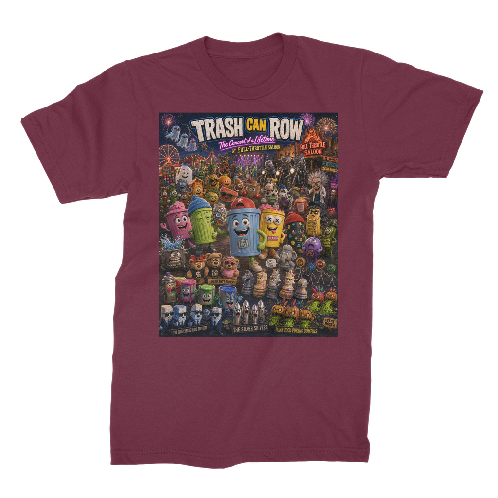Trash Can Row: Concert for a Lifetime – Unisex Cotton T-Shirt