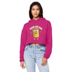 TRASH CAN MAN Cropped Raw Edge Boyfriend Hoodie