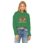 SARCASM 105 Ladies Cropped Raw Edge Hoodie