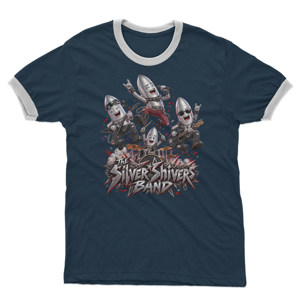 The Silver Shivers Band Adult Ringer T-Shirt
