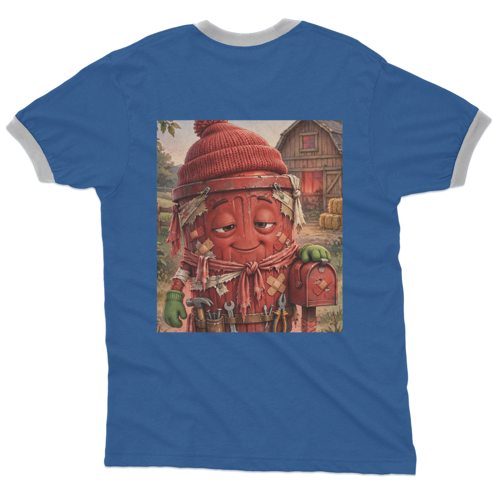 Trash Can Row Adult Ringer T-Shirt